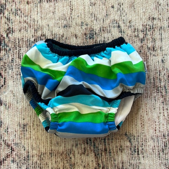 i play. Other - i play. Blue and Green Diaper Cover with Wave Pattern